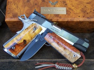 M1911 gun with knife with matching griop