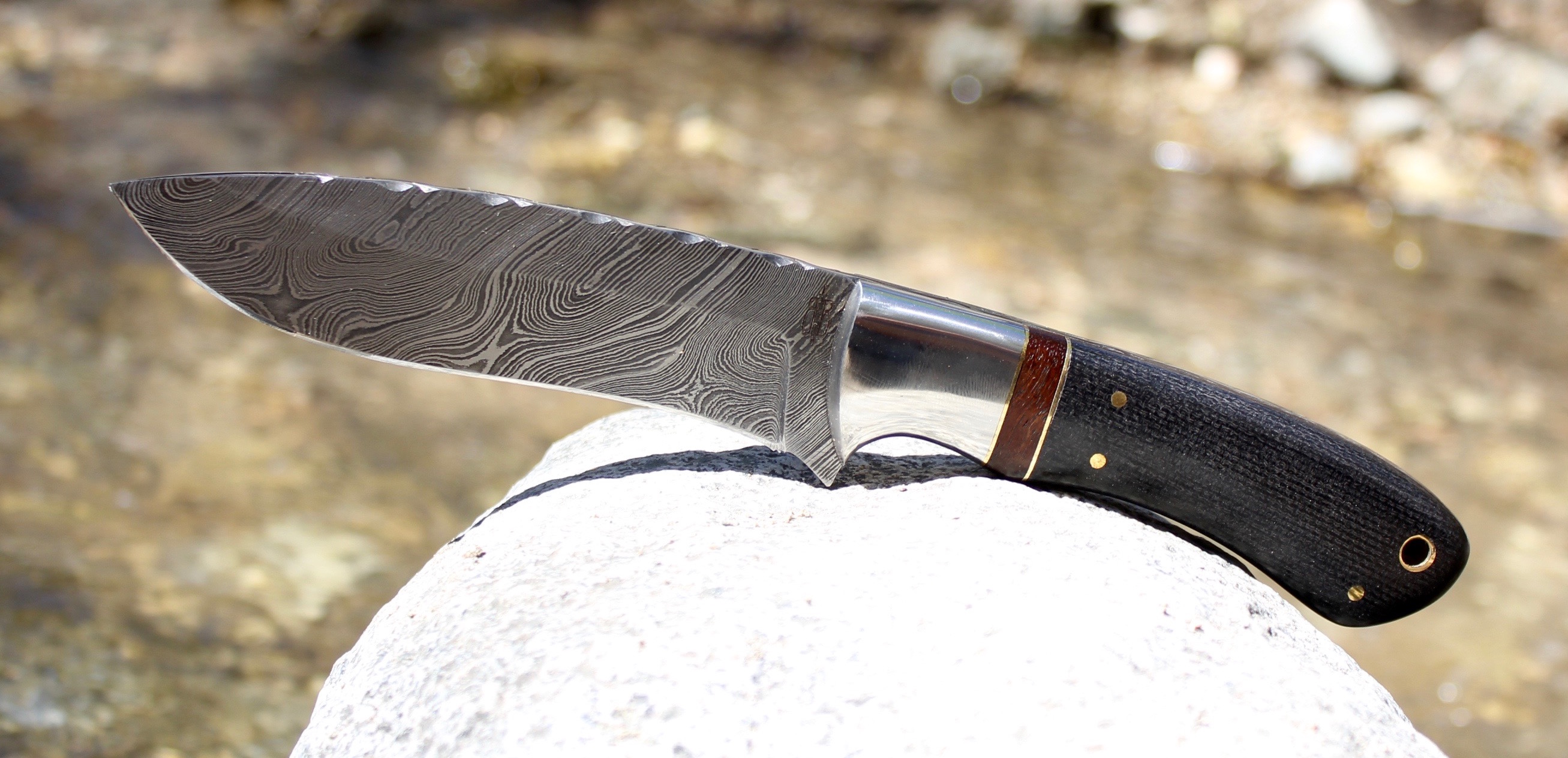 Buck N Bear Damascus Hunting Knife