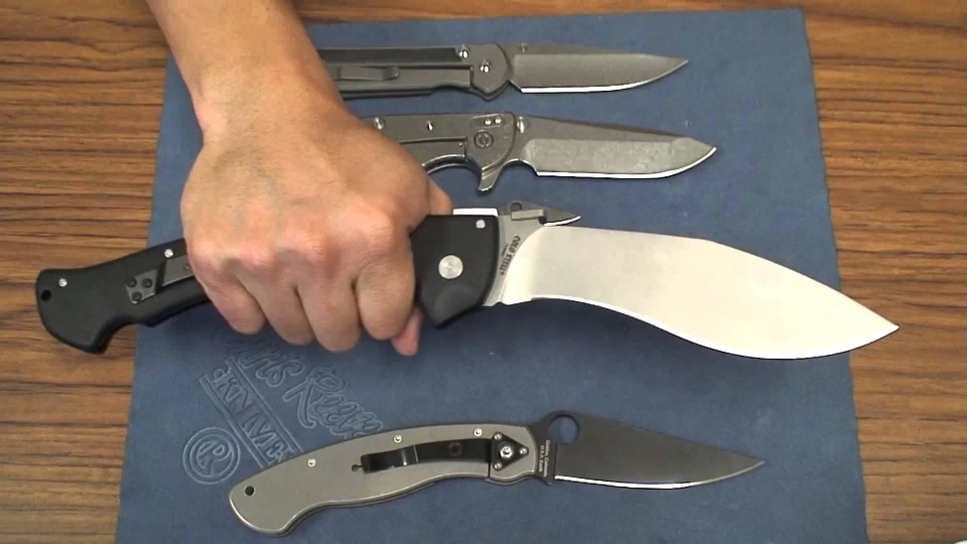 5 Huge Cold Steel Folding Knives Knife Depot   Cold Steel Rajah Ii Video 