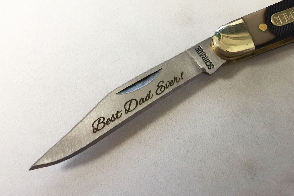 Best Dad Ever Engraved Knives