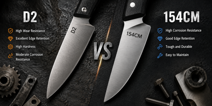 D2 vs 154CM Knife Steel: Full Comparison (2026)